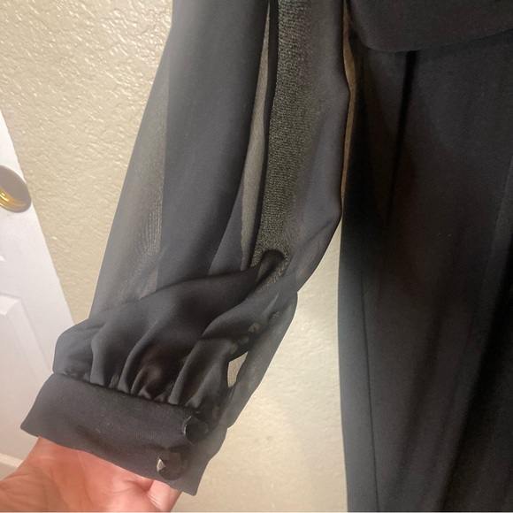 Alex Evenings Womens 10 Black Long Sleeve Gown Maxi Dress Formal Wedding $129 - Picture 6 of 16